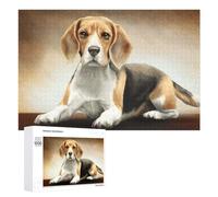 Rompecabezas 1000 PCS para Adolescentes Beagle Portrait Digital Artwork Rompecabezas para Adultos Juguete Decoración De Pared Mejora La Memoria Ayuda A Ejercitar El Cerebro 1000 PCS