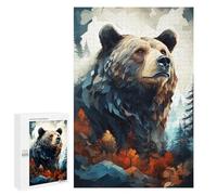 Rompecabezas 1000 PCS para Adolescentes Bear Animal Art Rompecabezas para Adultos Juego Familiar Decoración del Hogar para Cumpleaños, Navidad 1000 PCS