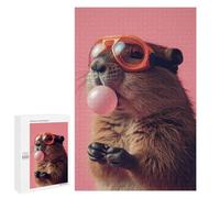 Rompecabezas 1000 PCS para Adolescentes Beaver Bubblegum Rompecabezas para Adultos Juego Práctico Pero Divertido Y Humorístico Regalo De Cumpleaños, Regalos, 1000 PCS