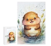 Rompecabezas 1000 PCS para Adolescentes Beaver Watercolor Cute Rompecabezas DIY Juguetes Una Obra De Arte como Regalo para Toda La Familia 1000 PCS