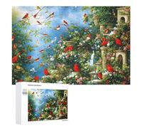 Rompecabezas 1000 PCS para Adolescentes Birds in A Lush Garden Rompecabezas para Adultos Juegos Relajantes Difícil Difícil Desafío Educativo 1000 PCS