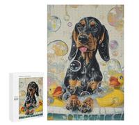 Rompecabezas 1000 PCS para Adolescentes Black and Tan Coonhound Do Rompecabezas para Adultos Juguetes DIY para La Diversión Familiar Ayuda A Ejercitar El Cerebro 1000 PCS