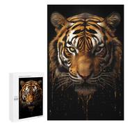 Rompecabezas 1000 PCS para Adolescentes Black Dark Bengal Tiger Rompecabezas para Adultos Juego Familiar Decoración del Hogar para Cumpleaños, Navidad 1000 PCS