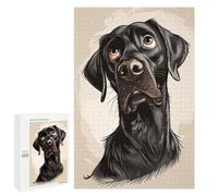 Rompecabezas 1000 PCS para Adolescentes Black Labrador Retriever Rompecabezas para Adultos Juego Familiar Decoración del Hogar para Cumpleaños, Navidad 1000 PCS