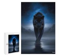 Rompecabezas 1000 PCS para Adolescentes Black Panther - Guardian of The Midnight Veil Rompecabezas DIY Juguetes Una Obra De Arte como Regalo para Toda La Familia 1000 PCS