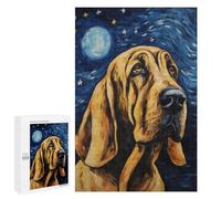 Rompecabezas 1000 PCS para Adolescentes Bloodhound Starry Night Rompecabezas para Adultos Juego Práctico Pero Divertido Y Humorístico para Cumpleaños, Navidad 1000 PCS