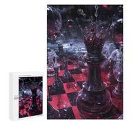 Rompecabezas 1000 PCS para Adolescentes Bloody Crimson Chess Rompecabezas para Adultos Juego Práctico Arte De Pared Desafiante De Completar 1000 PCS