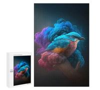 Rompecabezas 1000 PCS para Adolescentes Blue Bird in Smoke Rompecabezas Juego De Ingenio Aliviador De Estrés Desafiante para Completar 1000 PCS