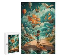 Rompecabezas 1000 PCS para Adolescentes Book Pirate Ship Sky Rompecabezas para Adultos Juego Familiar Decoración del Hogar para Cumpleaños, Navidad 1000 PCS