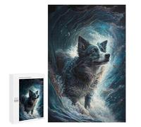 Rompecabezas 1000 PCS para Adolescentes Border Collie Dog Rompecabezas para Adultos Juego Práctico Arte De Pared Desafiante De Completar 1000 PCS