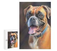 Rompecabezas 1000 PCS para Adolescentes Boxer Dog Sketch Rompecabezas para Adultos Juego Práctico Pero Divertido Y Humorístico para Cumpleaños, Navidad 1000 PCS