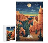 Rompecabezas 1000 PCS para Adolescentes Bryce Canyon National Park Rompecabezas para Adultos Juegos De Relajación Vacaciones En Casa Matar El Tiempo 1000 PCS