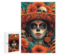 Rompecabezas 1000 PCS para Adolescentes Calavera Catrina Rompecabezas Juegos Familiares Ensamblaje De Patrones Cumpleaños Y Navidad 1000 PCS