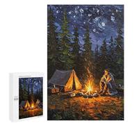 Rompecabezas 1000 PCS para Adolescentes Campfire Under The Stars Rompecabezas para Adultos Juego Práctico Decoración del Hogar Cumpleaños Y Navidad 1000 PCS
