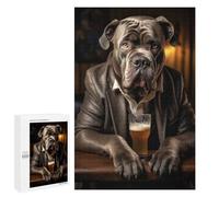 Rompecabezas 1000 PCS para Adolescentes Cane Corso in The Pub Rompecabezas Juegos Familiares Ensamblaje De Patrones Cumpleaños Y Navidad 1000 PCS