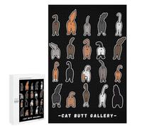 Rompecabezas 1000 PCS para Adolescentes Cat Butt Funny Toilet Rompecabezas Juego De Ingenio Aliviador De Estrés Desafiante para Completar 1000 PCS