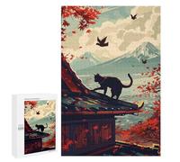 Rompecabezas 1000 PCS para Adolescentes Cat Japan Landscape Rompecabezas DIY Juguetes Una Obra De Arte como Regalo para Toda La Familia 1000 PCS