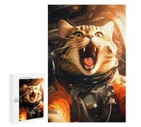 Rompecabezas 1000 PCS para Adolescentes Cat Lost in Space Rompecabezas para Adultos Juguete Decoración De Pared Difícil Difícil Desafiante De Completar 1000 PCS