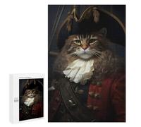 Rompecabezas 1000 PCS para Adolescentes Cat Pirate in A Hat Rompecabezas para Adultos Juego Familiar Una Obra De Arte como Regalo para Toda La Familia 1000 PCS