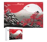 Rompecabezas 1000 PCS para Adolescentes Cherry Blossom Mountain Serenity Rompecabezas para Adultos Juegos Divertidos Una Obra De Arte Ayuda A Ejercitar El Cerebro 1000 PCS