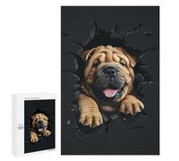 Rompecabezas 1000 PCS para Adolescentes Chinese Shar Pei Rompecabezas para Adultos Juguetes De Bricolaje Análisis Y Lógica Trato como Regalos para Toda La Familia 1000 PCS
