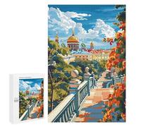 Rompecabezas 1000 PCS para Adolescentes Cityscape with Cathedral and Autumn Foliage Rompecabezas para Adultos Juguetes DIY para La Diversión Familiar Ayuda A Ejercitar El Cerebro 1000 PCS