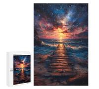 Rompecabezas 1000 PCS para Adolescentes Coastal Pier Sunset Rompecabezas para Adultos Juego Práctico Pero Divertido Y Humorístico Regalo De Cumpleaños, Regalos, 1000 PCS