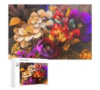 Rompecabezas 1000 PCS para Adolescentes Colorful Abstract Floral Painting Rompecabezas para Adultos Juego De Ingenio Análisis Y Lógica 1000 PCS