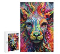 Rompecabezas 1000 PCS para Adolescentes Colorful Abstract Lion Art Rompecabezas para Adolescentes Juegos Divertidos Ensamblaje De Patrones Ayuda Al Cerebro A Ejercitarse 1000 PCS