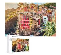 Rompecabezas 1000 PCS para Adolescentes Colorful Coastal Village Puzzle Rompecabezas para Adultos Juegos Divertidos Una Obra De Arte Ayuda A Ejercitar El Cerebro 1000 PCS