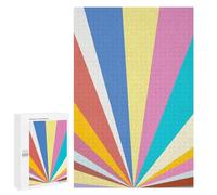 Rompecabezas 1000 PCS para Adolescentes Colorful Geometric 14 Rompecabezas para Adultos Juego Práctico Arte De Pared Desafiante De Completar 1000 PCS