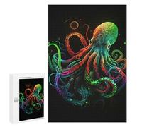 Rompecabezas 1000 PCS para Adolescentes Colorful Neon Octopus Rompecabezas DIY Juguetes Una Obra De Arte como Regalo para Toda La Familia 1000 PCS