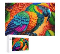 Rompecabezas 1000 PCS para Adolescentes Colorful Parrot in Tropical Setting Rompecabezas para Adolescentes Juegos Divertidos Ensamblaje De Patrones Ayuda Al Cerebro A Ejercitarse 1000 PCS