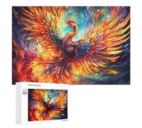 Rompecabezas 1000 PCS para Adolescentes Colorful Phoenix Rising Artwork Rompecabezas para Adultos Juguete Decoración De Pared Mejora La Memoria Ayuda A Ejercitar El Cerebro 1000 PCS