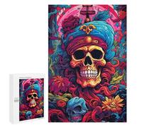 Rompecabezas 1000 PCS para Adolescentes Colorful Skull Fantasy Art Rompecabezas para Adultos Juegos Divertidos Una Obra De Arte Ayuda A Ejercitar El Cerebro 1000 PCS