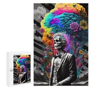 Rompecabezas 1000 PCS para Adolescentes Colorful Skull in Suit Rompecabezas para Adultos Juegos Divertidos Una Obra De Arte Ayuda A Ejercitar El Cerebro 1000 PCS