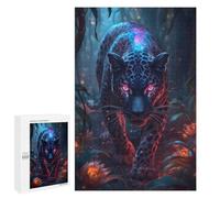 Rompecabezas 1000 PCS para Adolescentes Cosmic Jaguar in The Jungle Rompecabezas para Adultos Juego Práctico Arte De Pared Desafiante De Completar 1000 PCS