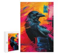 Rompecabezas 1000 PCS para Adolescentes Crow in Abstract Art Rompecabezas para Adultos Juguete Decoración De Pared Difícil Difícil Desafiante De Completar 1000 PCS