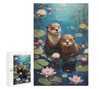Rompecabezas 1000 PCS para Adolescentes Curious Otters Rompecabezas para Adultos Juego Práctico Regalo De Cumpleaños Regalo De Cumpleaños, Regalos, 1000 PCS