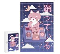 Rompecabezas 1000 PCS para Adolescentes Cute Fox with Music Player Rompecabezas para Adolescentes Juguetes DIY Decoración De Pared Ayuda A Ejercitar El Cerebro 1000 PCS