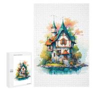 Rompecabezas 1000 PCS para Adolescentes Cute House Rabbit Rompecabezas para Adultos Juego Práctico Regalo De Cumpleaños Regalo De Cumpleaños, Regalos, 1000 PCS