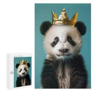 Rompecabezas 1000 PCS para Adolescentes Cute Panda King Rompecabezas para Adultos Juego Práctico Pero Divertido Y Humorístico para Cumpleaños, Navidad 1000 PCS