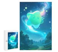 Rompecabezas 1000 PCS para Adolescentes Cute Star in Polar Lights Rompecabezas para Adultos Juguetes DIY para La Diversión Familiar Ayuda A Ejercitar El Cerebro 1000 PCS