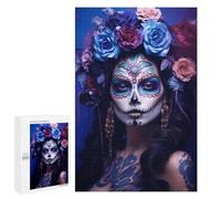 Rompecabezas 1000 PCS para Adolescentes Day of The Dead Beauty Rompecabezas Juego De Ingenio Aliviador De Estrés Desafiante para Completar 1000 PCS