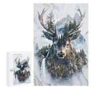 Rompecabezas 1000 PCS para Adolescentes Deer Spirit of The Woods Rompecabezas para Adultos Juego Práctico Decoración del Hogar Cumpleaños Y Navidad 1000 PCS