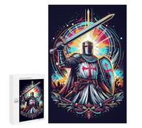 Rompecabezas 1000 PCS para Adolescentes Deus Vult Rompecabezas para Adultos Juego Práctico Arte De Pared Desafiante De Completar 1000 PCS