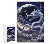 Rompecabezas 1000 PCS para Adolescentes Dragon Moon Sky Art Rompecabezas para Adultos Juguete Decoración De Pared Mejora La Memoria Ayuda A Ejercitar El Cerebro 1000 PCS