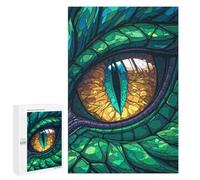 Rompecabezas 1000 PCS para Adolescentes Dragons Gaze Stained Glass Rompecabezas para Adultos Juego Familiar Una Obra De Arte como Regalo para Toda La Familia 1000 PCS