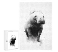 Rompecabezas 1000 PCS para Adolescentes Dugong Inked Marine Mammal Rompecabezas para Adultos Juego Práctico Pero Divertido Y Humorístico Regalo De Cumpleaños, Regalos, 1000 PCS
