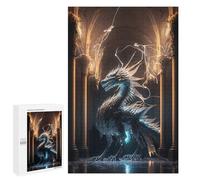 Rompecabezas 1000 PCS para Adolescentes Electric Dragon in Cathedral Rompecabezas para Adultos Juegos Relajantes Difícil Difícil Desafío Educativo 1000 PCS